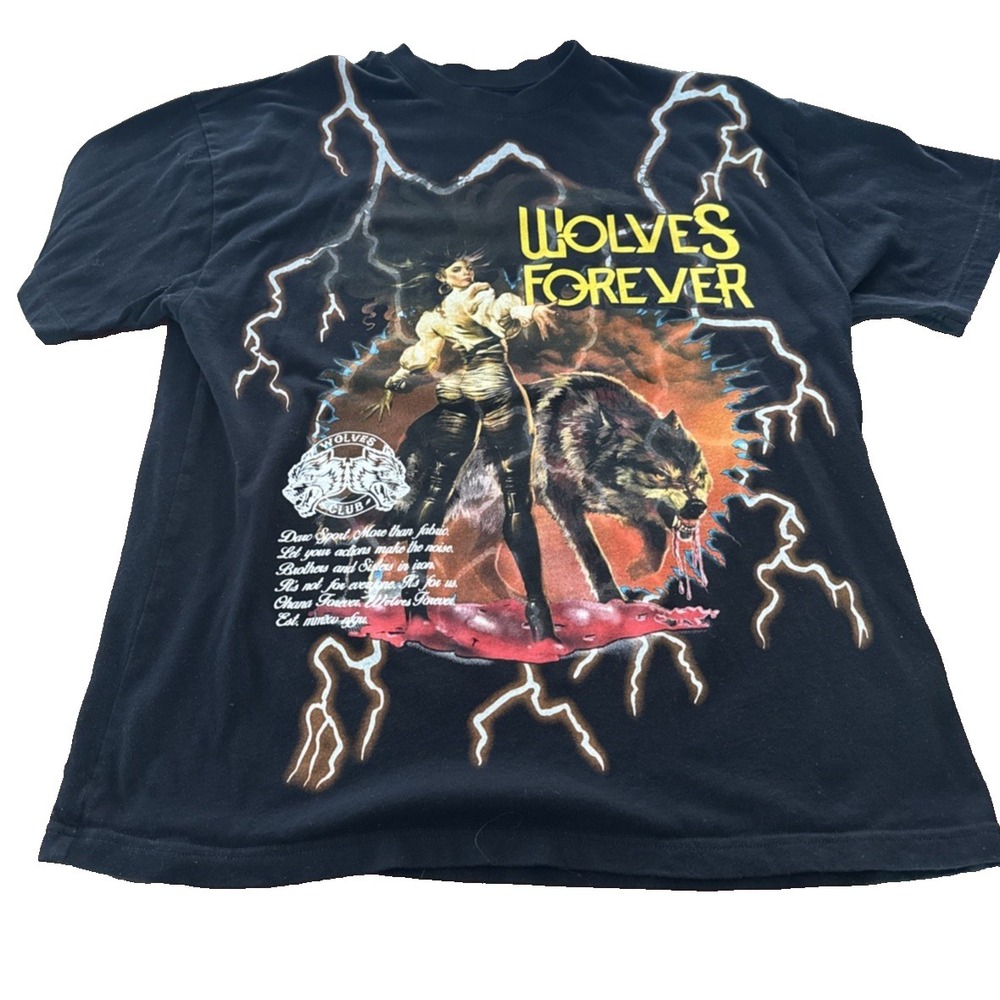 Darc Sport Wolves Club Shirt L Oversized Wolves Forever Premium Vintage T